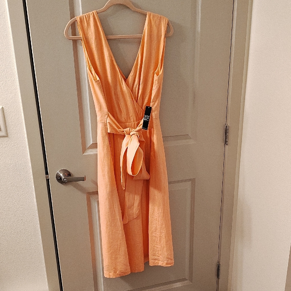 New York & Company Coral Sleeveless Summer Dress